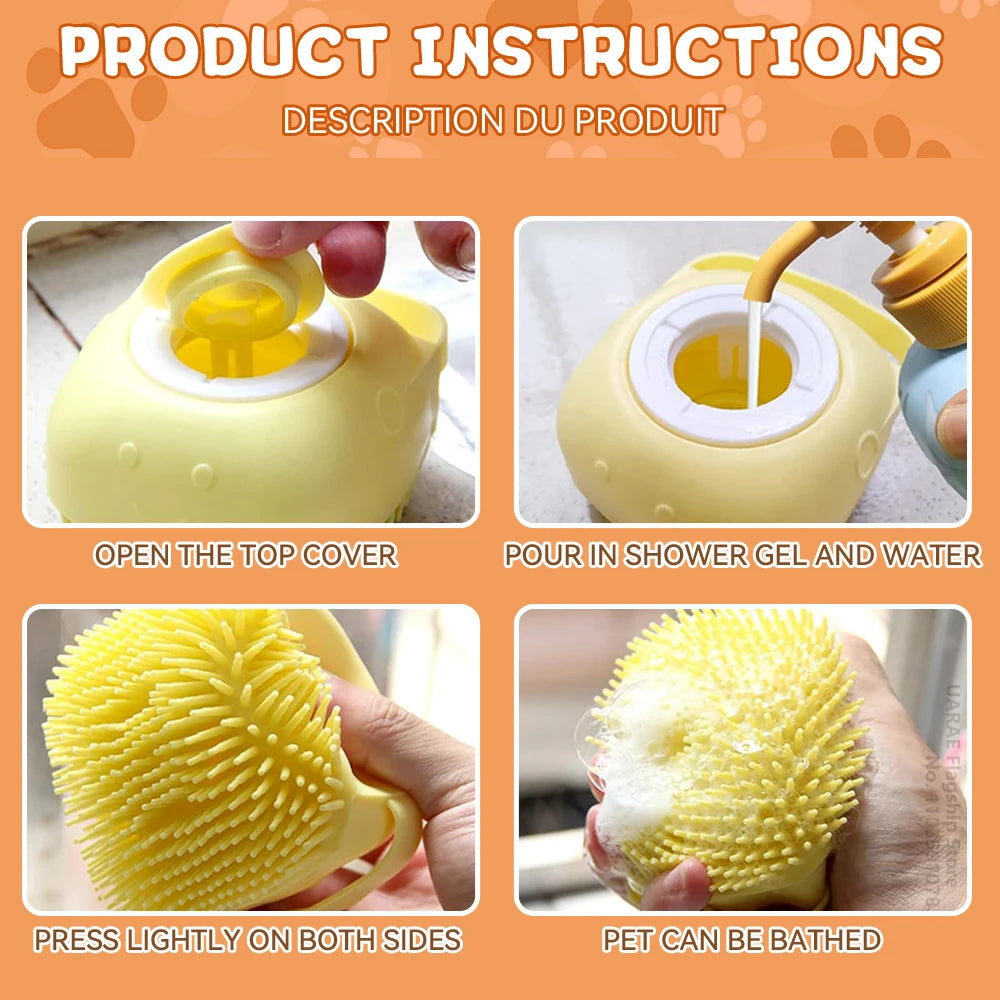 CheerMyPet™ Silicone Shampoo Dispenser Brush