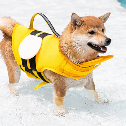 Cute Dog Life Jacket – Adjustable Safety Swim Vest with Grab Handle