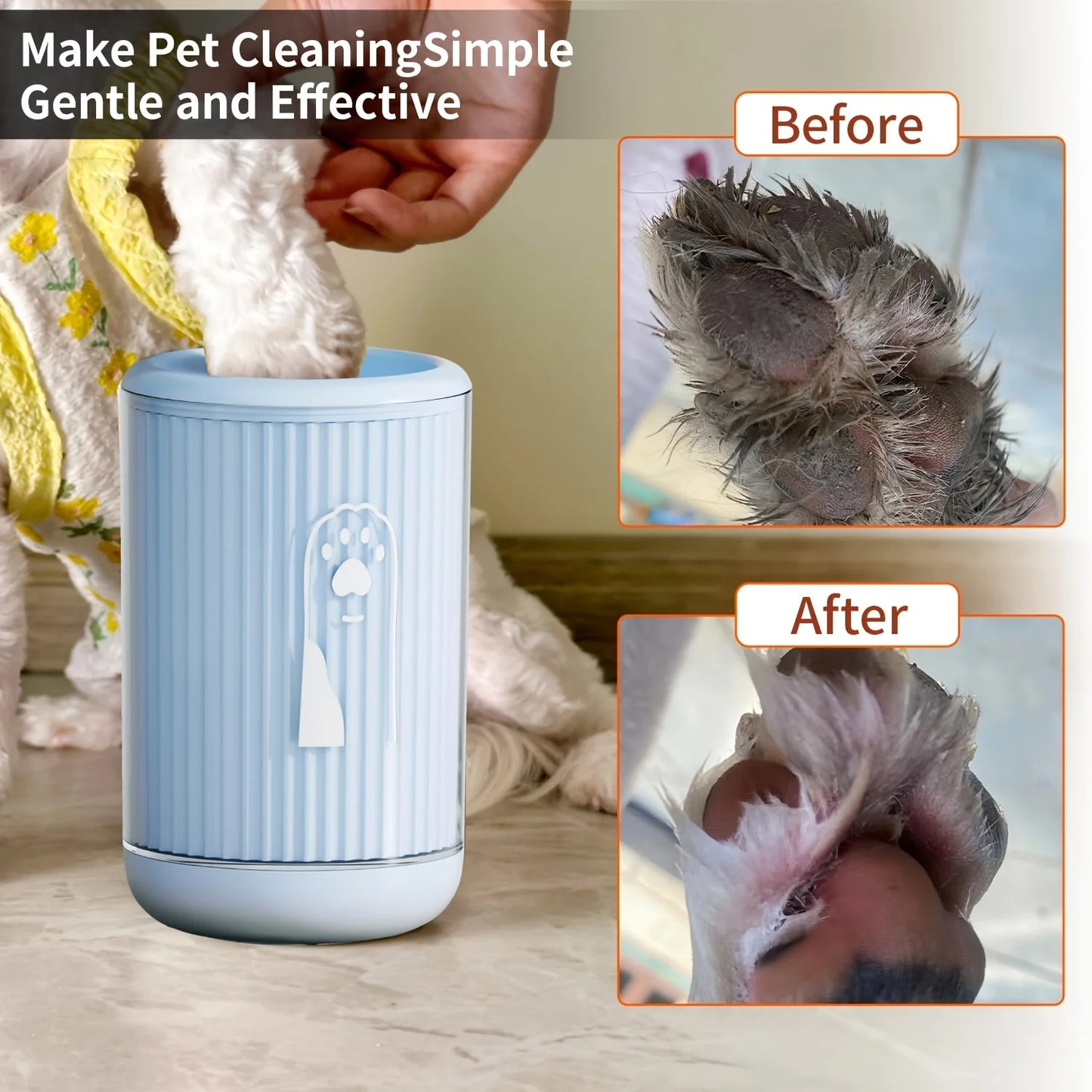 Portable Dog Paw Cleaner Cup - No-Rinse Pet Paw Washer