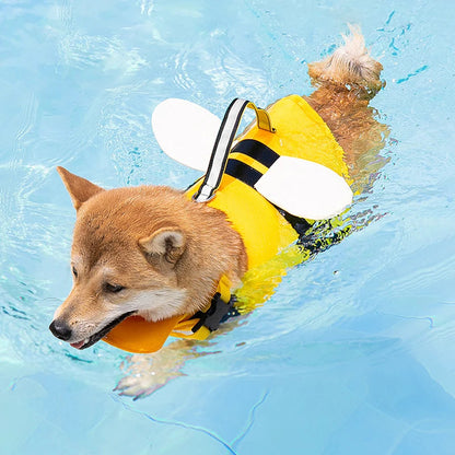 Cute Dog Life Jacket – Adjustable Safety Swim Vest with Grab Handle